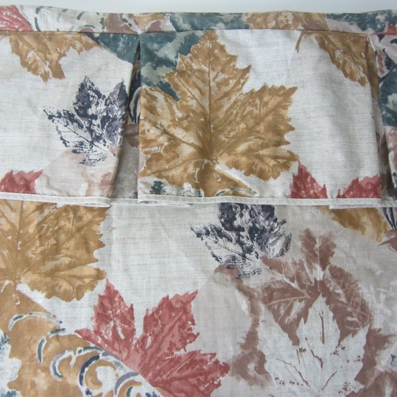 Vintage 90s Shower Curtain JC Penney Autumn Leaves, Fall, Cottagecore - Picture 1 of 4